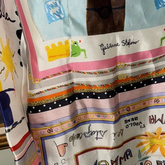 Dolce & Gabbana Mama Mamma dress Mother’s Day Colorful Graphic Long Sleeve Dress - Picture 8 of 11